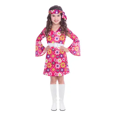 60-tals Retro Girl Barn Maskeraddräkt - Small