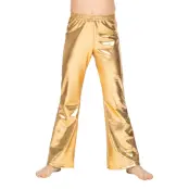70-tals Byxor för Barn Guld Metallic - 152