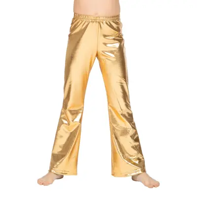 70-tals Byxor för Barn Guld Metallic - 164