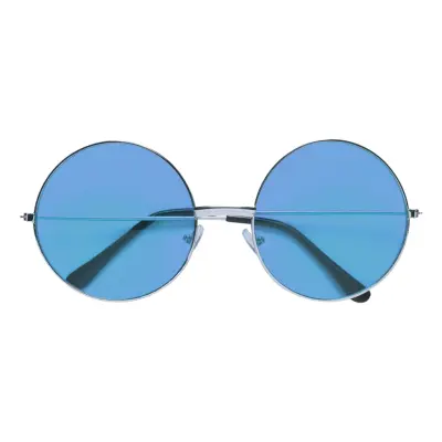 70-tals Glasögon Runda Stora - Blå