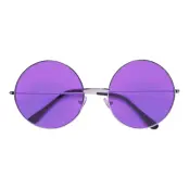 70-tals Glasögon Runda Stora - Lila