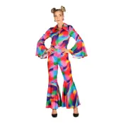 70-tals Neon Bomb Jumpsuit Maskeraddräkt - Large