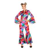 70-tals Neon Bomb Jumpsuit Maskeraddräkt - Small