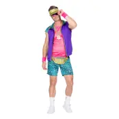 80-tals Aerobics Herr Maskeraddräkt - XXX-Large