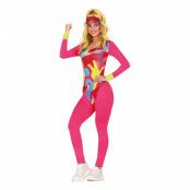 80-tals Aerobics Rosa Maskeraddräkt - Medium