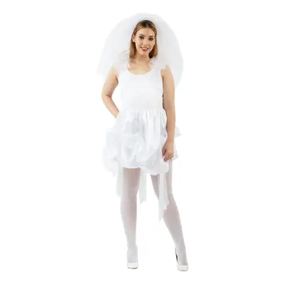 80-tals Brudklänning Maskeraddräkt - X-Large