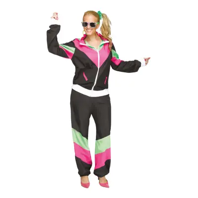 80-tals Damoverall Maskeraddräkt - Medium/Large