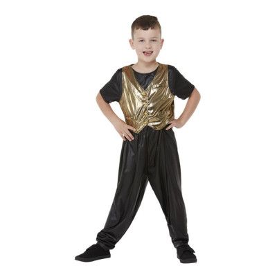 80-tals Disco King Guld Barn Maskeraddräkt - Large