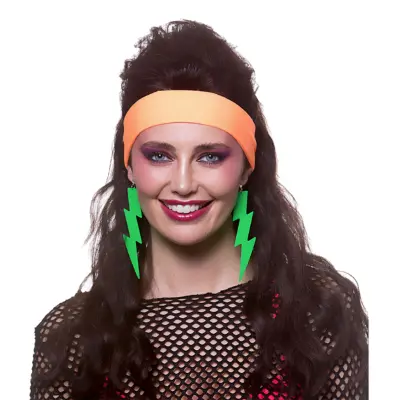 80-tals Hårband Neonorange - One size