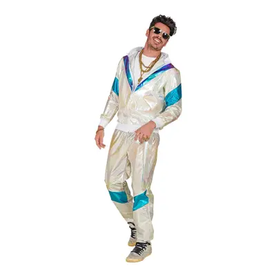 80-tals Holographic Träningsoverall - Large