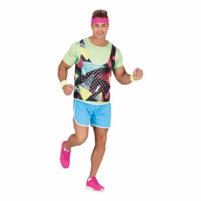 80-tals Joggare Herr Maskeraddräkt - Medium