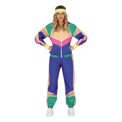 80-tals Träningsoverall Dam Maskeraddräkt - Small