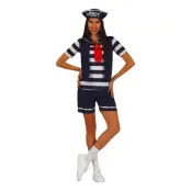 80-tals Matros Dam Maskeraddräkt - Large