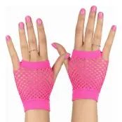 80-tals Näthandskar Korta Rosa