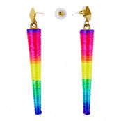 80-tals Neon Konformade Örhängen - 2-pack
