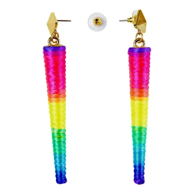 80-tals Neon Konformade Örhängen - 2-pack