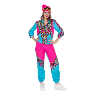 80-tals Neon Skiddräkt Dam Maskeraddräkt -48