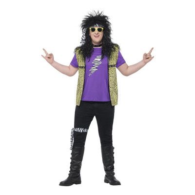80-tals Rockstjärna Plus-size Maskeraddräkt - X-Large