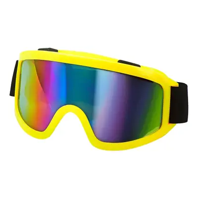 80-tals Skidglasögon Neongul - One size