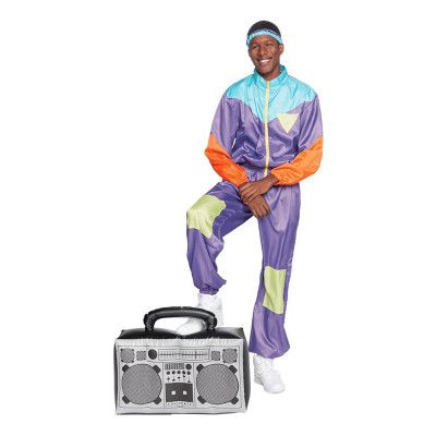 80-tals Skidoverall Deluxe Maskeraddräkt - Medium/Large