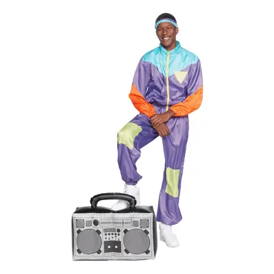 80-tals Skidoverall Deluxe Maskeraddräkt - X-Large