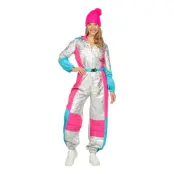 80-tals Skidoverall Silver Maskeraddräkt - X-Large