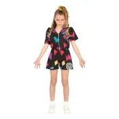 80-tals Telepatisk Tjej Barn Maskeraddräkt - Small