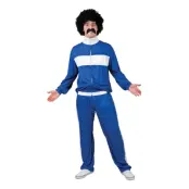 80-tals Träningsoverall Blå Maskeraddräkt - Plus size