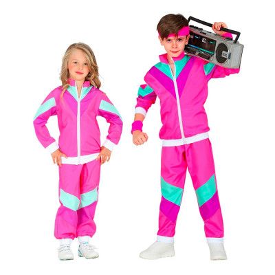 80-tals Träningsoverall Rosa Barn Maskeraddräkt - XX-Large