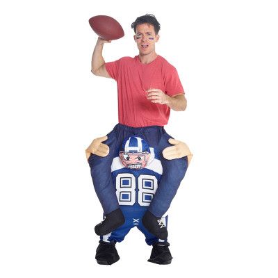 Amerikansk Fotbollsspelare Piggyback Maskeraddräkt