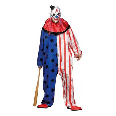Amerikansk Mördarclown Maskeraddräkt - One size