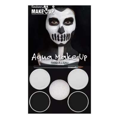 Ansiktsfärg Aqua Svart/Vit