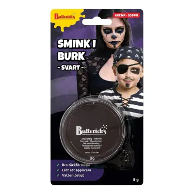 Ansiktsfärg Svart - 8 gram