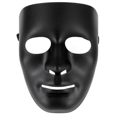 Ansiktsmask Mattsvart 15,5x18cm