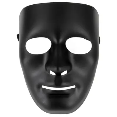 Ansiktsmask Mattsvart 15,5x18cm