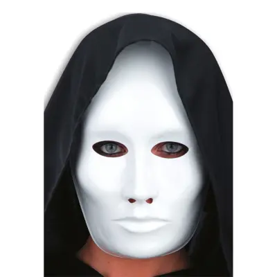 Ansiktsmask Vit i Plast - One size
