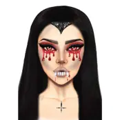 Ansiktssmycken Vampire - One size