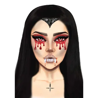 Ansiktssmycken Vampire - One size