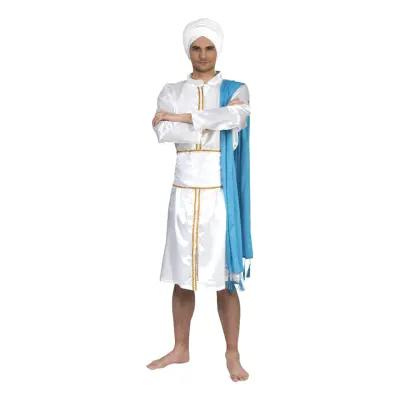 Arabisk Prins Vit Maskeraddräkt - Small