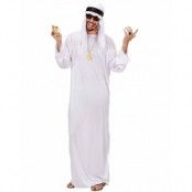 Arabisk Shejk Kostym med Huvudbonad