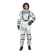 Astronaut Silver Metallic Herr Maskeraddräkt - XX-Large