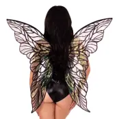 Axelbandslösa Vingar Älva Svart Deluxe - One size