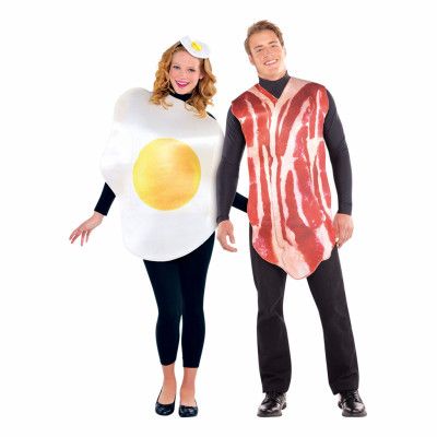 Bacon&Ägg Maskeraddräkt - Medium/Large