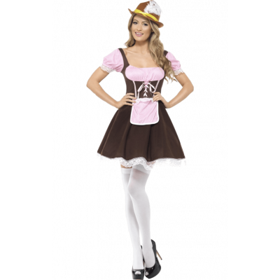 Barflicka Maskeraddräkt Kort Klänning L