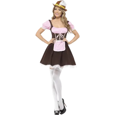 Barflicka Maskeraddräkt Kort Klänning M