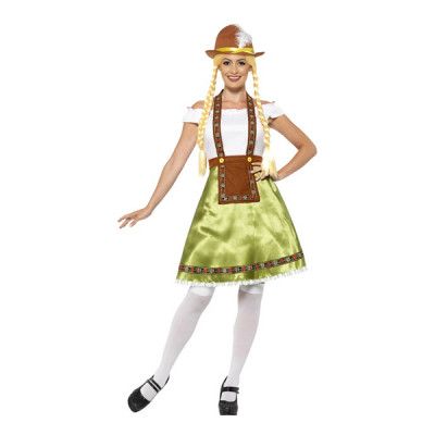 Bavarian Maid Grön Maskeraddräkt - Medium