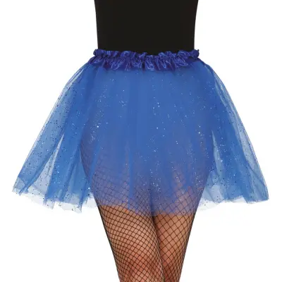 Blå Tyllkjol med Glitter - One size