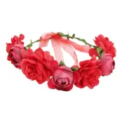 Blomsterkrans med Röda Rosor - One size