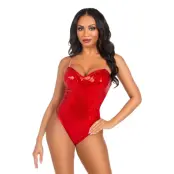 Body Röd med Paljetter Deluxe - Large