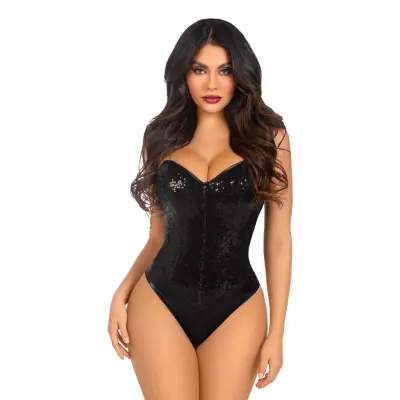Body Svart med Paljetter Deluxe - Small